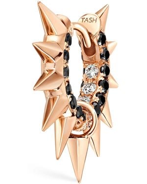 Maria Tash And Diamond Pavé Metal Mohawk Hoop Earring - Metallic