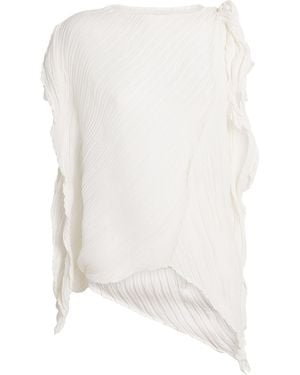 Issey Miyake Wrinkled And Twisted Top - White