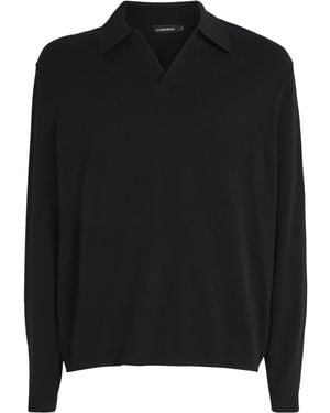 J.Lindeberg Refibra-Blend Rowan Polo Jumper - Black