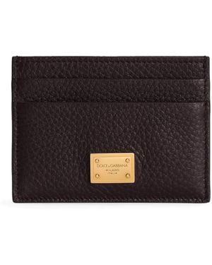 Dolce & Gabbana Leather Logo Card Holder - Black