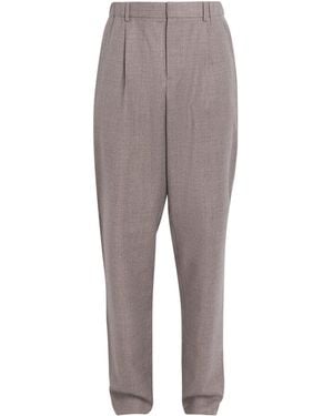 Agnona Wool Slim Trousers - Grey