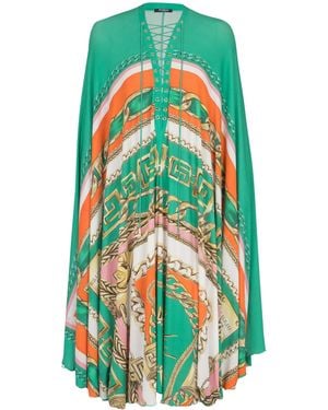 Balmain Printed Kaftan Midi Dress - Green