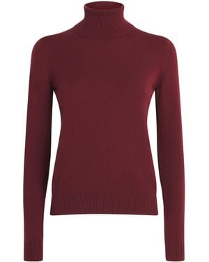 Colombo Cashmere Rollneck Jumper - Red