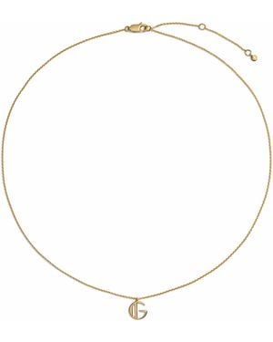 Monica Vinader Vermeil G Initial Necklace - Metallic