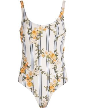 Agua Bendita Floral Gema Valle Swimsuit - Metallic