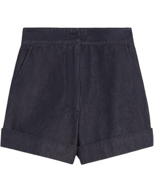 Max Mara Cotton Tailored Shorts - Blue