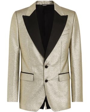 Dolce & Gabbana Metallic Tuxedo Blazer - Multicolour