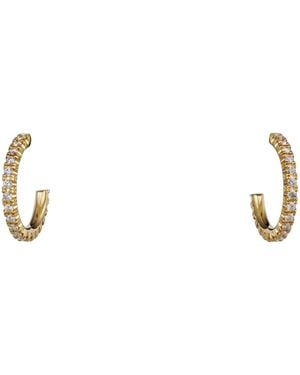 Cartier Small And Diamond Étincelle De Hoop Earrings - Metallic