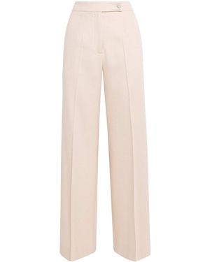 Colombo Silk-Cashmere Wide-Leg Pants - White