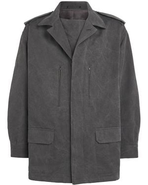 Yohji Yamamoto Cotton Twill Padded Jacket - Grey