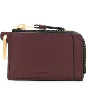 AllSaints Leather Remy Wallet - Purple