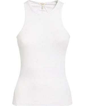 Rag & Bone The Essential Rib Tank Top - White