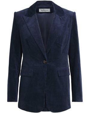 Veronica Beard Corduroy Livvy Dickey Blazer - Blue