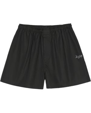 Balenciaga Cotton Logo Boxer Shorts - Black