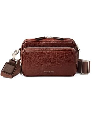 Aspinal of London Reporter East West Messenger Bag - Brown
