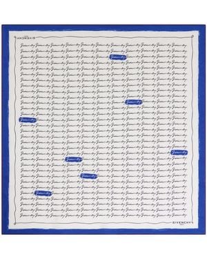 Givenchy Silk Signature Scarf - Blue