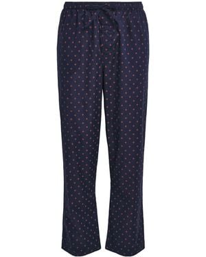 Derek Rose Cotton Nelson Lounge Pants - Blue