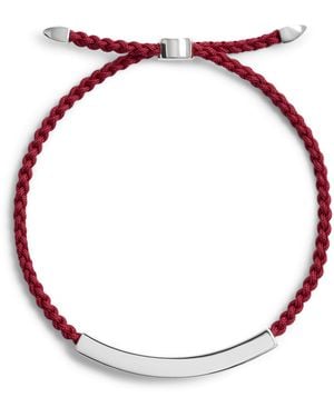 Monica Vinader Sterling Linear Bold Cord Bracelet - Red