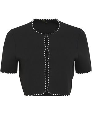 Maje Cropped Cardigan - Black