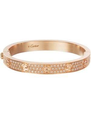 Cartier And Diamond Love Bracelet - Natural