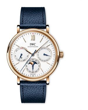 IWC Schaffhausen Rose Portofino Perpetual Calendar Watch - Blue