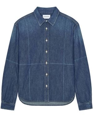 Givenchy Folded-Effect Denim Shirt - Blue