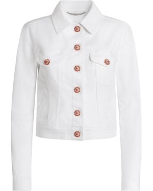 Dolce & Gabbana Button-Detail Denim Jacket - White