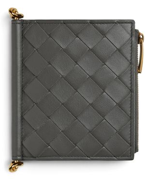 Bottega Veneta Small Leather Solstice Bifold Wallet - Grey