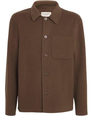 Officine Generale Wool Overshirt - Brown