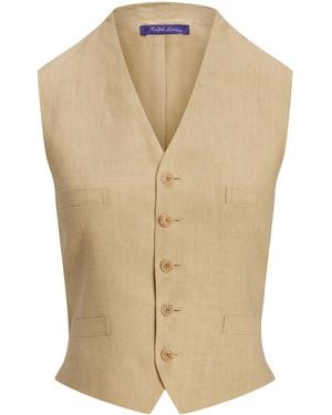 Ralph Lauren Linen Jaiden Waistcoat - Natural