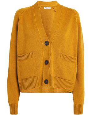 Johnstons of Elgin Cashmere V-Neck Cardigan - Yellow