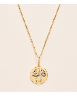 Rosa De La Cruz And Diamond Mushroom Pendant Necklace - Natural
