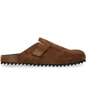 Officine Creative Suede Agora Mules - Brown