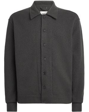 NN07 Merino Wool Reed Overshirt - Black
