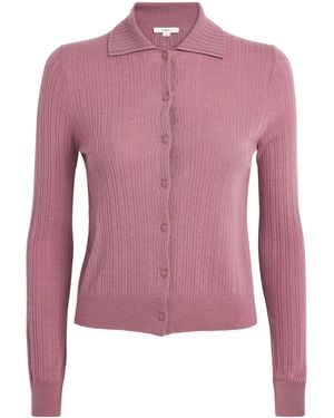 Vince Wool Pointelle Cardigan - Pink