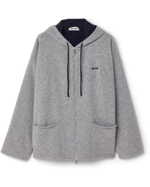 Miu Miu Cashmere Hoodie - Grey
