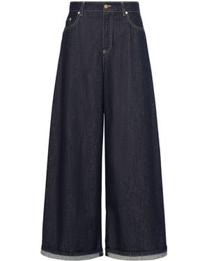Max Mara High-Waist Wide-Leg Jeans - Blue