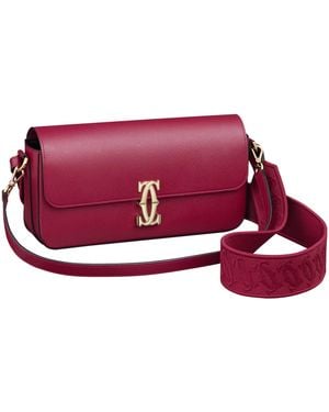 Cartier Leather C De East-West Shoulder Bag - Red