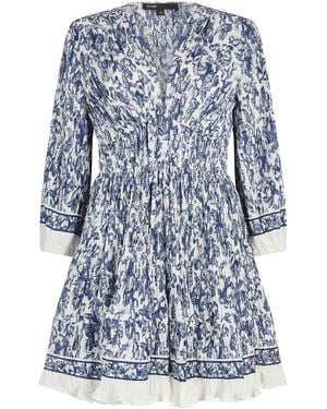 Maje Fruit Print Mini Dress - Blue