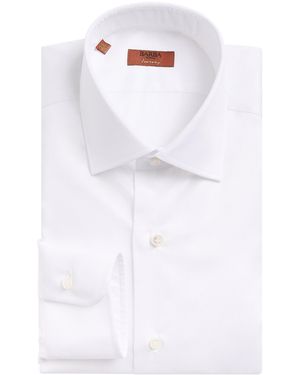 Barba Napoli Cotton Twill Shirt - White