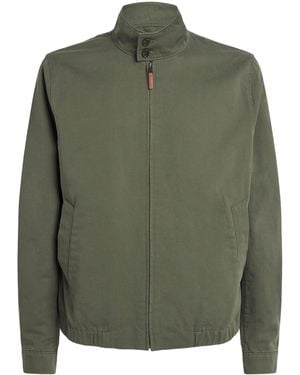 Vince Cotton-Linen Bomber Jacket - Green