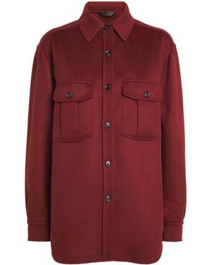 Brioni Cashmere Shirt Jacket - Red