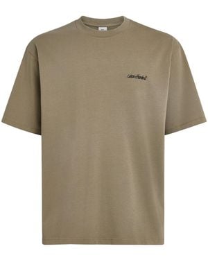 Won Hundred Cotton Italic Logo T-Shirt - Green