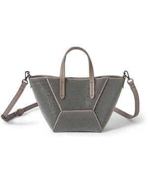 Brunello Cucinelli Mini Precious Bc Duo Tote Bag - Metallic