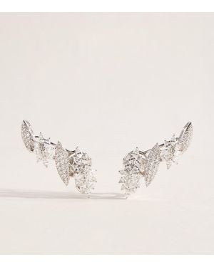 YEPREM And Diamond Y-Couture Clip Earrings - Natural
