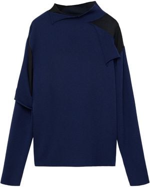 Loewe Draped Cut-Away Jumper - Blue