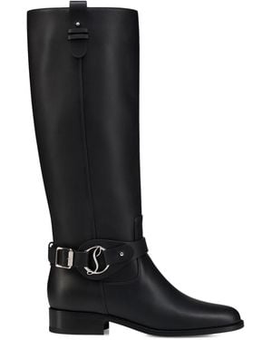 Christian Louboutin Dianouchette Botta Leather Knee-High Boots - Black