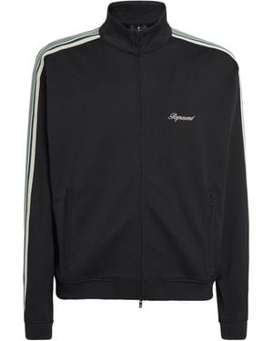 Represent Taped Logo-Embroidered Jersey Track Jacket - Black