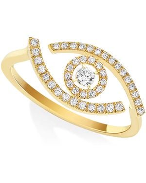 Messika And Diamond Lucky Eye Ring - Metallic