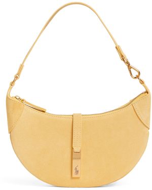 Polo Ralph Lauren Small Suede Polo Id Shoulder Bag - Metallic